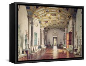 The Great Agate Hall in Catherine Palace in Tsarskoye Selo, 1859-Luigi Premazzi-Framed Stretched Canvas