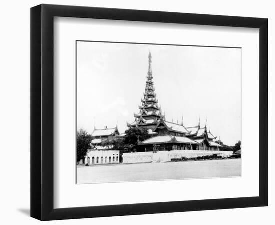 The Great Audience Hall at the King's Palace, Mandalay, C.1890-null-Framed Photographic Print