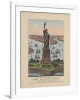 The Great Bartholdi Statue – Liberty Enlightening the World, 1885-N. and Ives, J.M. Currier-Framed Giclee Print