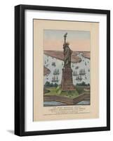 The Great Bartholdi Statue – Liberty Enlightening the World, 1885-N. and Ives, J.M. Currier-Framed Giclee Print