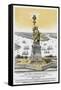 The Great Bartholdi Statue-Currier & Ives-Framed Stretched Canvas