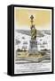 The Great Bartholdi Statue-Currier & Ives-Framed Stretched Canvas