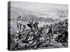 The Great Battle of Brunanburgh, 937, Illustration from the Book The History of the Nation-Alfred Pearse-Stretched Canvas