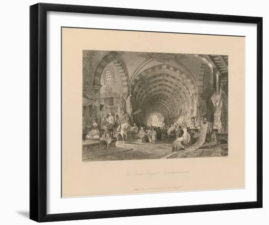 The Great Bazaar, Constantinople-Thomas Allom-Framed Premium Giclee Print