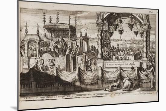 The Great Blessing of Waters at Moscow, 1677-Jan Luyken-Mounted Giclee Print