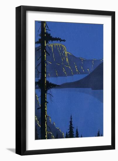 The Great Blue Outdoors-null-Framed Art Print