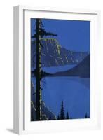 The Great Blue Outdoors-null-Framed Art Print