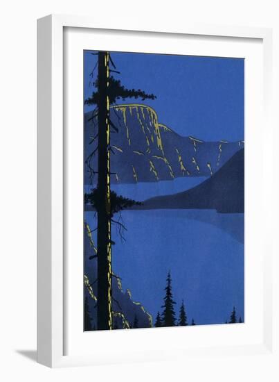 The Great Blue Outdoors-null-Framed Art Print