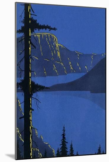 The Great Blue Outdoors-null-Mounted Art Print