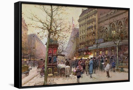 The Great Boulevards-Eugene Galien-Laloue-Framed Stretched Canvas