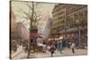 The Great Boulevards-Eugene Galien-Laloue-Stretched Canvas