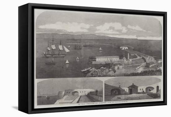 The Great Breakwater and Government Works at Portland-null-Framed Stretched Canvas