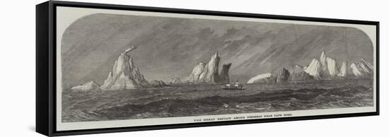 The Great Britain Among Icebergs Near Cape Horn-null-Framed Stretched Canvas