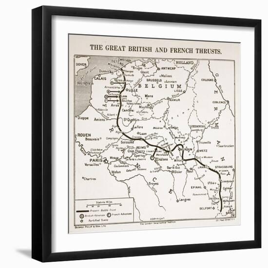 The Great British and French Thrusts, 1915-null-Framed Giclee Print