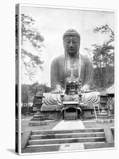 The Great Bronze Buddha, Japan, Late 19th Century-John L Stoddard-Stretched Canvas