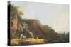 The Great Cascade and Villa of Maecenas at Tivoli-Richard Wilson-Stretched Canvas