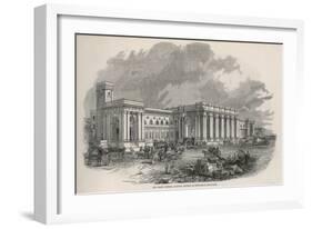 The Great Central Railway Station at Newcastle- Upon- Tyne-null-Framed Art Print