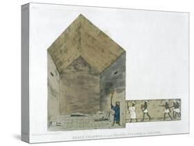 'The Great Chamber in the Second pyramid of Ghizeh, discovered by Giovanni Belzoni, 1820-1822'-Agostino Aglio-Stretched Canvas