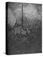 'The Great Chimney, Sheffield', 1910-Joseph Pennell-Stretched Canvas