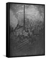 'The Great Chimney, Sheffield', 1910-Joseph Pennell-Framed Stretched Canvas