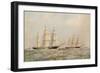 The Great China Race. The Clipper Ships Taeping and Ariel passing the Lizard, Cornwall, 1866-Thomas Goldsworth Dutton-Framed Giclee Print
