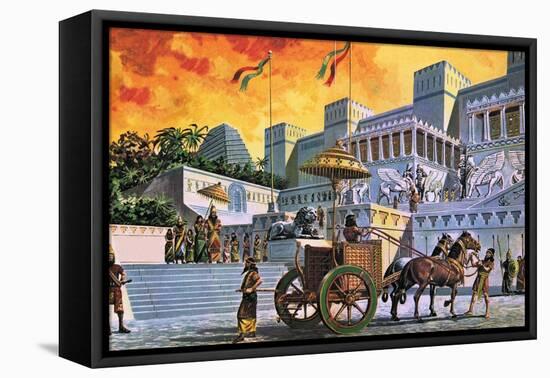 The Great City of Nineveh-Ruggero Giovannini-Framed Stretched Canvas