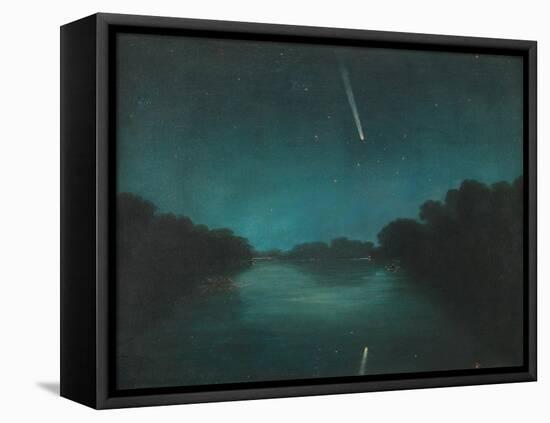 The Great Comet of 1861 as Seen from Staines Bridge, Middlesex-null-Framed Stretched Canvas