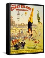 The Great Coney Island Water Carnival,-null-Framed Stretched Canvas