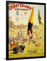 The Great Coney Island Water Carnival,-null-Framed Art Print