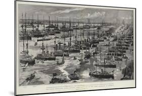 The Great Coronation Naval Display, Bird'S-Eye View of the Fleet Assembled at Spithead-Charles Edward Dixon-Mounted Giclee Print