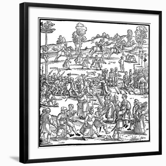 The Great Country Fair (Detail), 1539-Hans Sebald Beham-Framed Giclee Print