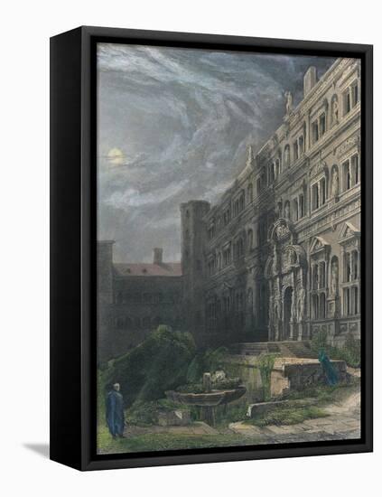 The Great Court of Heidelberg, 1834-Henry Winkles-Framed Stretched Canvas