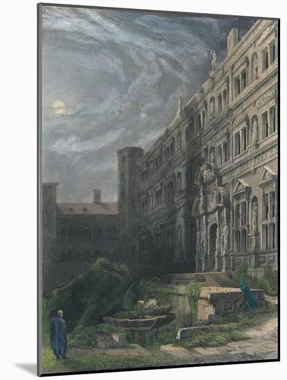 The Great Court of Heidelberg, 1834-Henry Winkles-Mounted Giclee Print