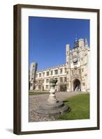 The Great Court, Trinity College, Cambridge, Cambridgeshire, England, United Kingdom, Europe-Charlie Harding-Framed Photographic Print