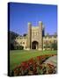 The Great Court, View to the Great Gate, Trinity College, Cambridge, Cambridgeshire, England, UK-Ruth Tomlinson-Stretched Canvas