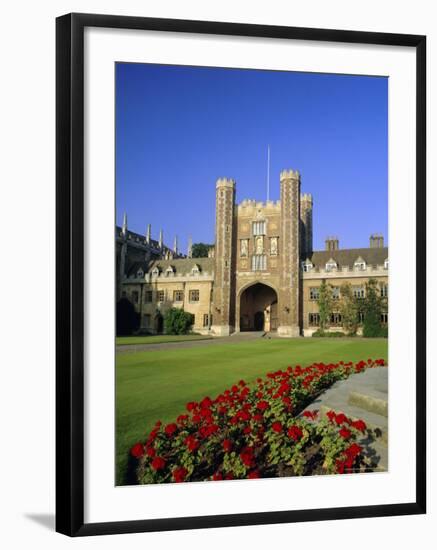 The Great Court, View to the Great Gate, Trinity College, Cambridge, Cambridgeshire, England, UK-Ruth Tomlinson-Framed Photographic Print