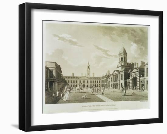 The Great Court Yard, Dublin Castle, 1792-James Malton-Framed Giclee Print