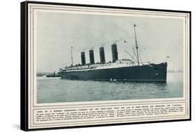 The Great Cunard Liner Lusitania, Was Torpedoed and Sunk by a German Submarine-null-Framed Stretched Canvas