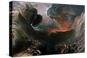 The Great Day of His Wrath, Engraved by Charles Mottram (1807-76), Published by Thomas Mclean,…-John Martin-Stretched Canvas