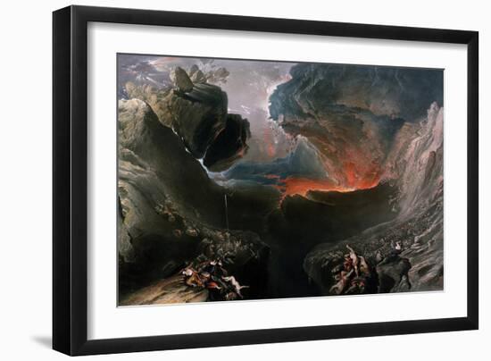 The Great Day of His Wrath, Engraved by Charles Mottram (1807-76), Published by Thomas Mclean,…-John Martin-Framed Giclee Print