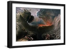 The Great Day of His Wrath, Engraved by Charles Mottram (1807-76), Published by Thomas Mclean,…-John Martin-Framed Giclee Print