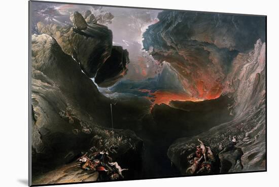 The Great Day of His Wrath, Engraved by Charles Mottram (1807-76), Published by Thomas Mclean,…-John Martin-Mounted Giclee Print
