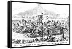 The Great Derby Race for 1851-null-Framed Stretched Canvas