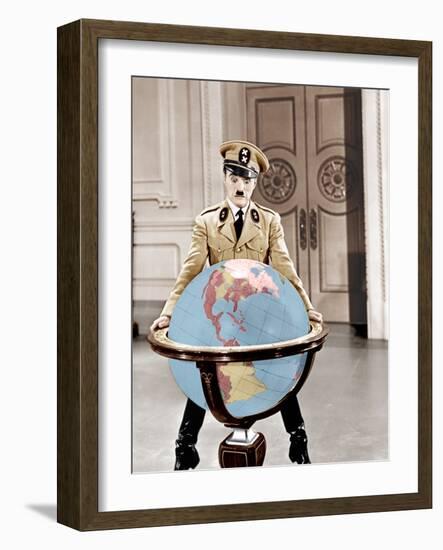 The Great Dictator, Charles Chaplin, 1940-null-Framed Photo