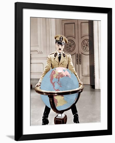 The Great Dictator, Charles Chaplin, 1940-null-Framed Photo