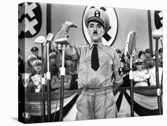 The Great Dictator, Charlie Chaplin, 1940-null-Stretched Canvas