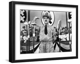 The Great Dictator, Charlie Chaplin, 1940-null-Framed Photo