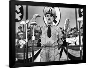 The Great Dictator, Charlie Chaplin, 1940-null-Framed Photo