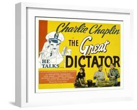 The Great Dictator, Paulette Goddard, Charles Chaplin, Jack Oakie, 1940-null-Framed Photo