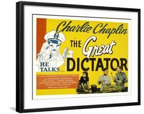 The Great Dictator, Paulette Goddard, Charles Chaplin, Jack Oakie, 1940-null-Framed Photo